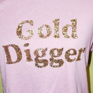 GOLD DIGGER T-Shirt, XL, Pink, NWT